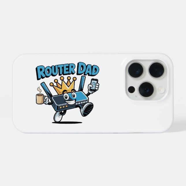  Router Dad Funny Tech Design iPhone Case (Back Horizontal)