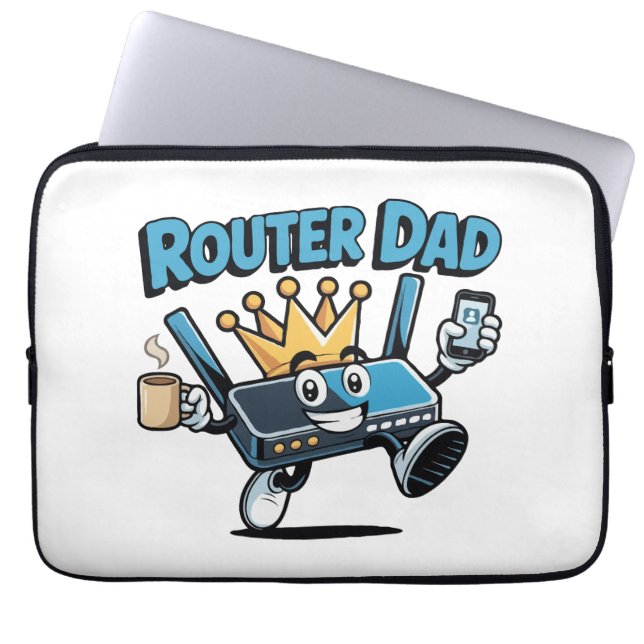  Router Dad Funny Tech Design Laptop Sleeve (Front)