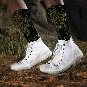 Routing Process Colourful Abstract Modern Cool Dar Socks