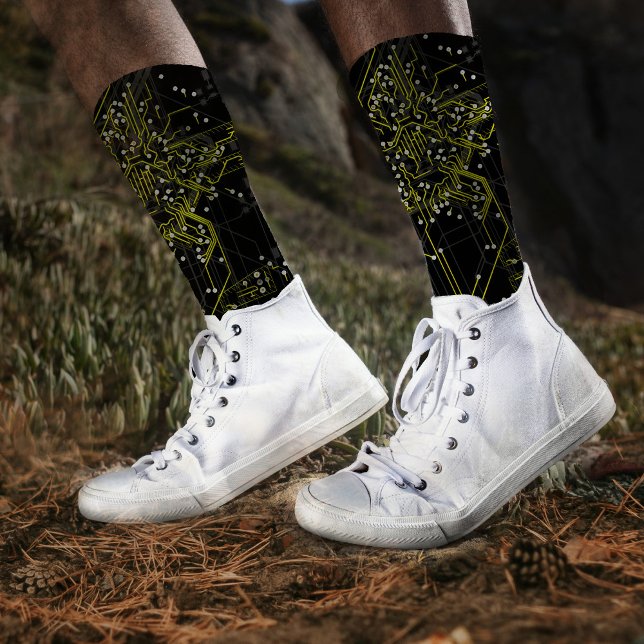 Routing Process Colourful Abstract Modern Cool Dar Socks (Creator Uploaded)