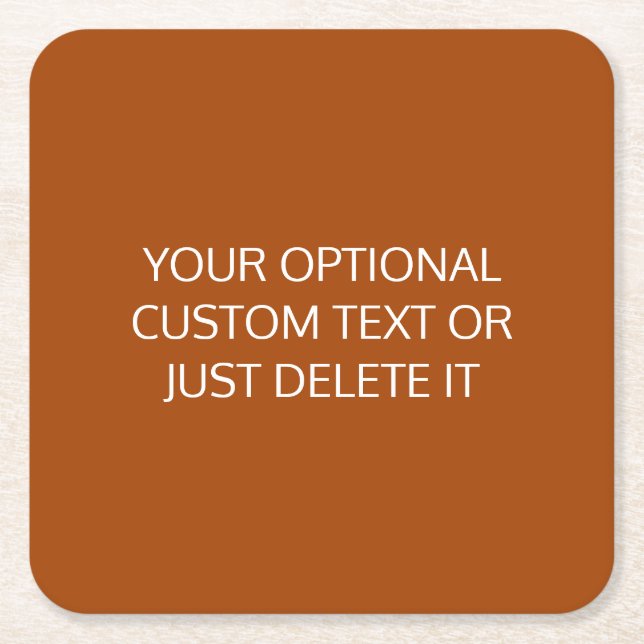 Roux solid colour trendy coctail party palette square paper coaster (Front)