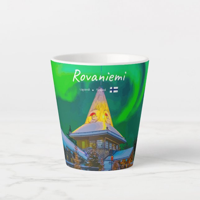 Rovaniemi, Finland - Magic Aurora Small Latte Mug (Front)