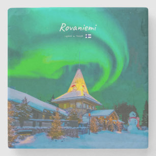 Rovaniemi, Finland - Magic Aurora Stone Coaster