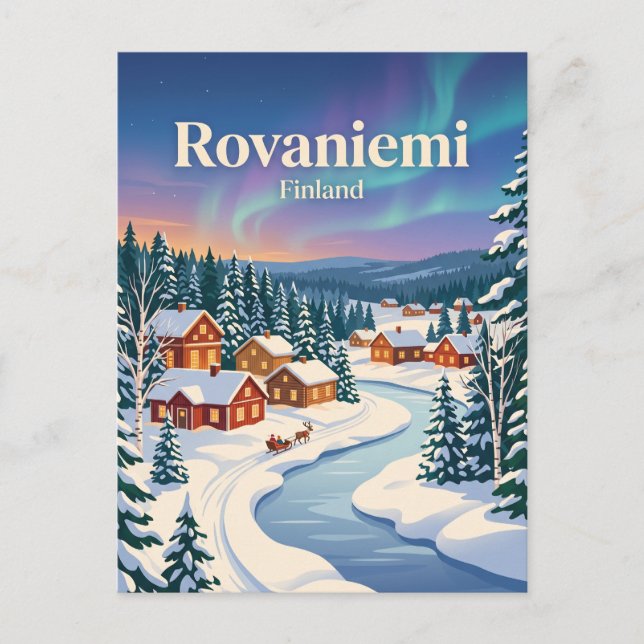 Rovaniemi, Finland, winter Postcard (Front)