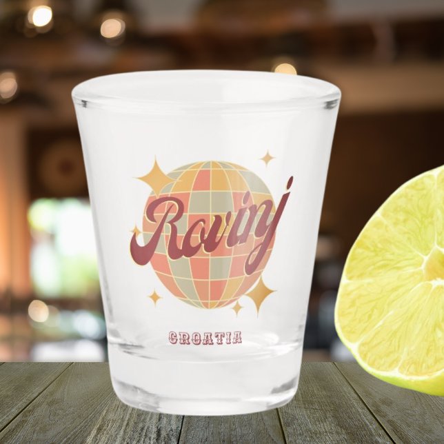 Rovinj City Croatia Hrvatska Retro Vintage  Shot Glass (Creator Uploaded)