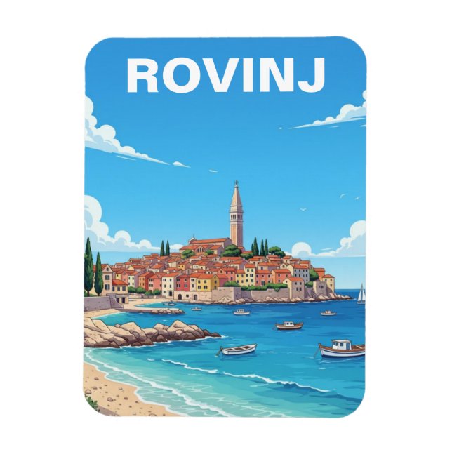 Rovinj Croatia Travel Magnet (Vertical)