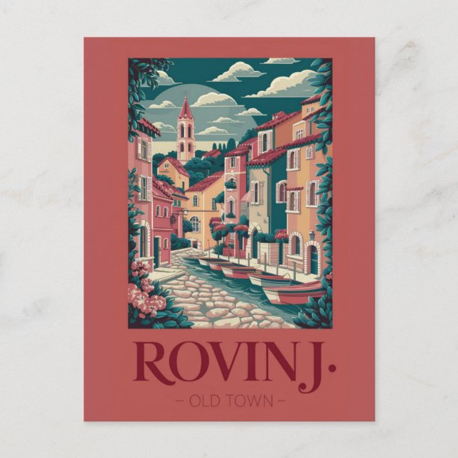 Rovinj Croatia VintageTravel Postcard Landmar (Front)
