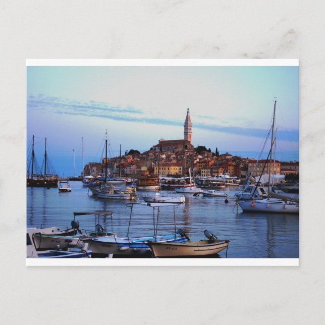 Rovinj Harbour, Croatia Postcard (Front)