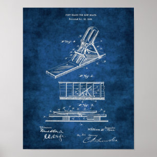 Row Boat Foot Brace Patent 1889 Poster