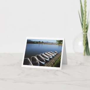 Row Boats in Arashiyama, Kyoto Greeting Card