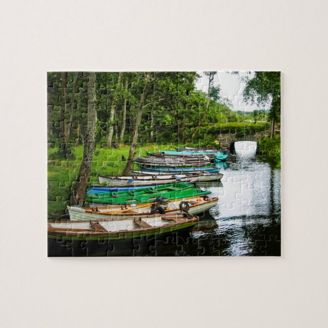 Row Boats, Killarney National Park, Ireland Jigsaw Puzzle (Horizontal)