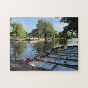Row Boats on the River, Stratford Upon Avon UK Jigsaw Puzzle