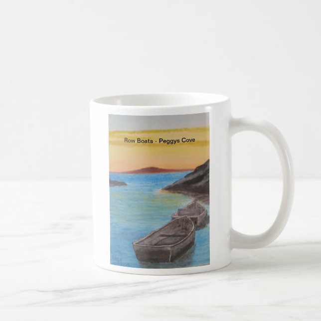 Row Boats - Peggy's Cove Sunet Coffee Mug (Right)