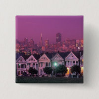 Row houses at sunset in San Francisco,