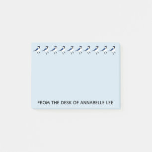 Row of Bluejays Personalise Post-it Notes