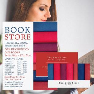 Row of Books, Book Store Advertising Flyer