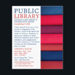 Row of Books, Library Advertising Flyer<br><div class="desc">Row of Books,  Library Advertising Flyers By The Business Card Store.</div>