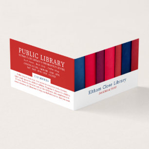 Row of Books, Library, Librarian Detailed Business Card
