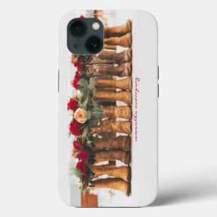 Row of Boots with Flowers iPhone 13 Case