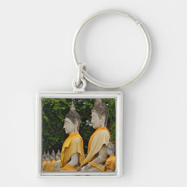 Row of Buddha statues, Wat Yai Chaya Mongkol Key Ring (Front)