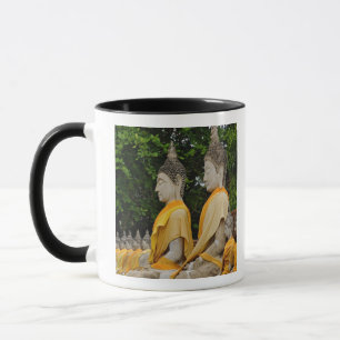 Row of Buddha statues, Wat Yai Chaya Mongkol Mug