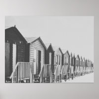Row of Cabins on the Beach Photo