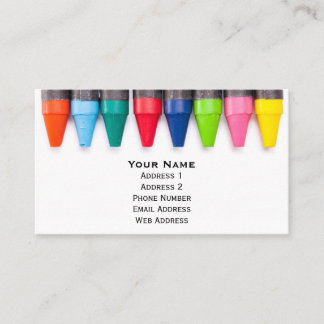 Row of Crayons Business Card