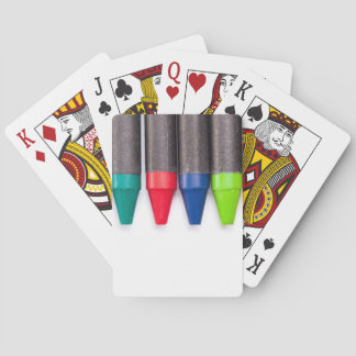 Row of Crayons Playing Cards