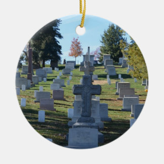 Row of Cross Headstones, Arlington Ceramic Tree Decoration