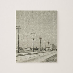 Row of Electricity Poles Jigsaw Puzzle