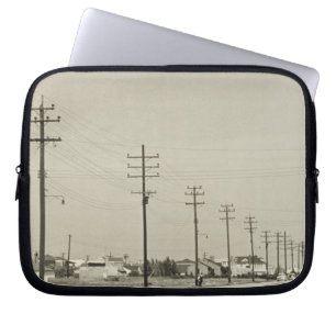 Row of Electricity Poles Laptop Sleeve