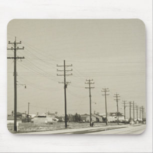 Row of Electricity Poles Mouse Pad