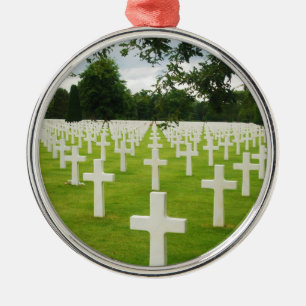 Row of Headstones Arlington National Cemetery Metal Tree Decoration