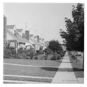 Row of Houses Ceramic Tile