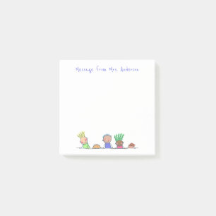 Row of Kids Personalise Post-it Notes