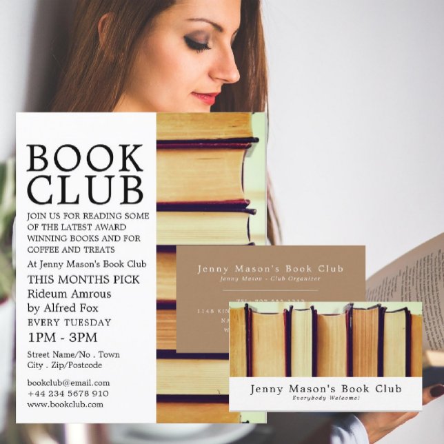 Row of Old Books, Book Club Advertising Flyer (Creator Uploaded)