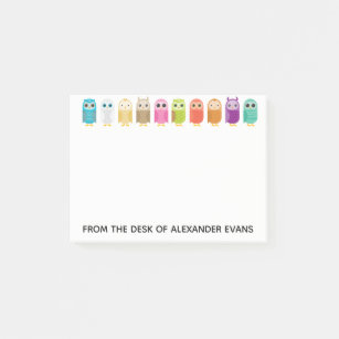 Row of Owls Post-it Notes