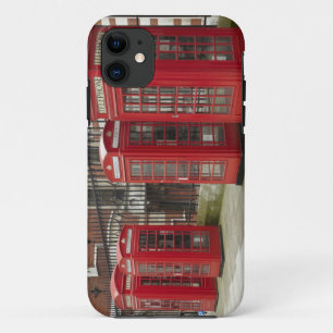 Row of phone boxes at the back of the Royal iPhone 11 Case