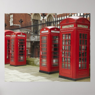 Row of phone boxes at the back of the Royal Poster