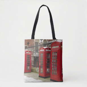 Row of phone boxes at the back of the Royal Tote Bag