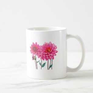 Row of Pink Dahlias Coffee Mug