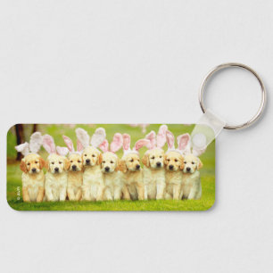 Row of Puppy Bunnies Key Ring