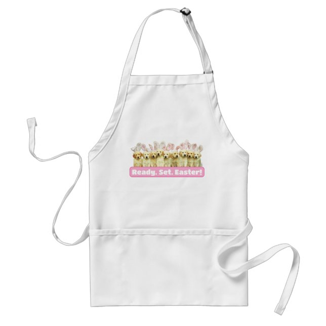 Row of Puppy Bunnies Standard Apron (Front)