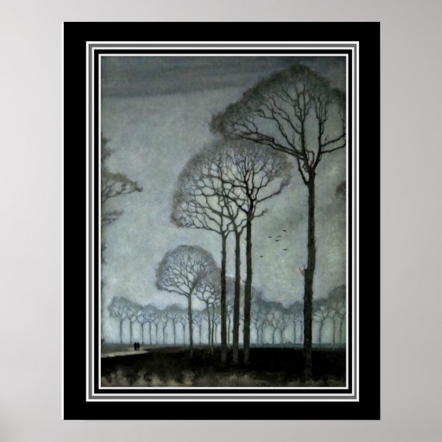 Row of Trees by Jan Mankes ca 1915-16x20 Poster (Front)