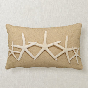 Row of White Starfish Lumbar Cushion