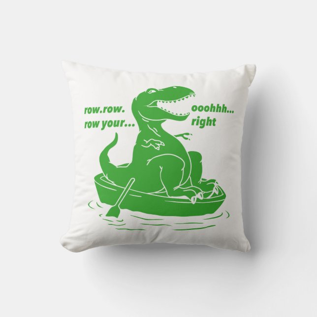 Row row row  - Choose background colour Cushion (Front)
