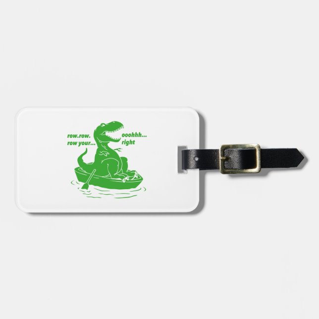 Row row row  - Choose background colour Luggage Tag (Front Horizontal)