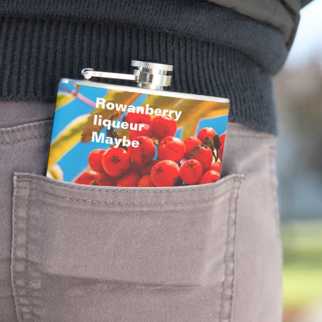 Rowan-berry funny customisable hip flask (In Situ)