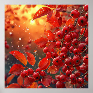🍒 Rowan Berry Wall Art For Rustic Cabin Decor 🍒