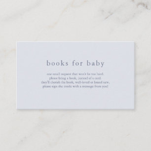 ROWAN Blue Books for Baby Shower Card